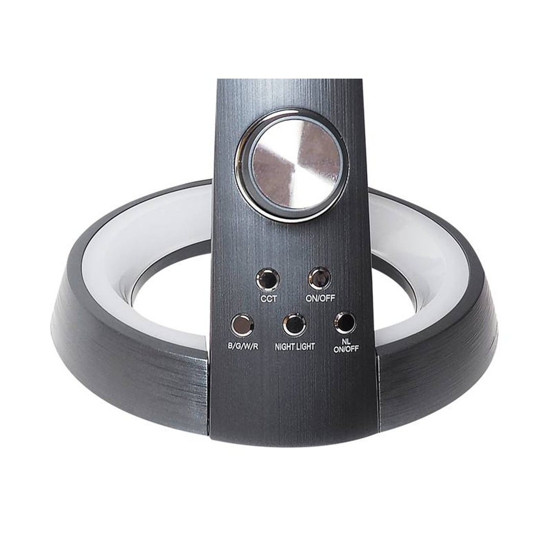 Lampe de bureau Svensson, 450 lumens, puissance 8W, trois températures de lumière, fonction de chargement d'appareil mobile, base RGB, LXBL1063