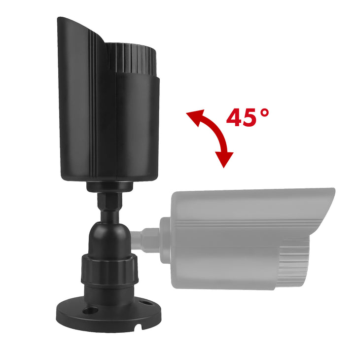 Lot de deux caméras tubulaires factices, diodes IR LED, noires, alimentation 2xAA (non fournies), ABS, IR1800 BT