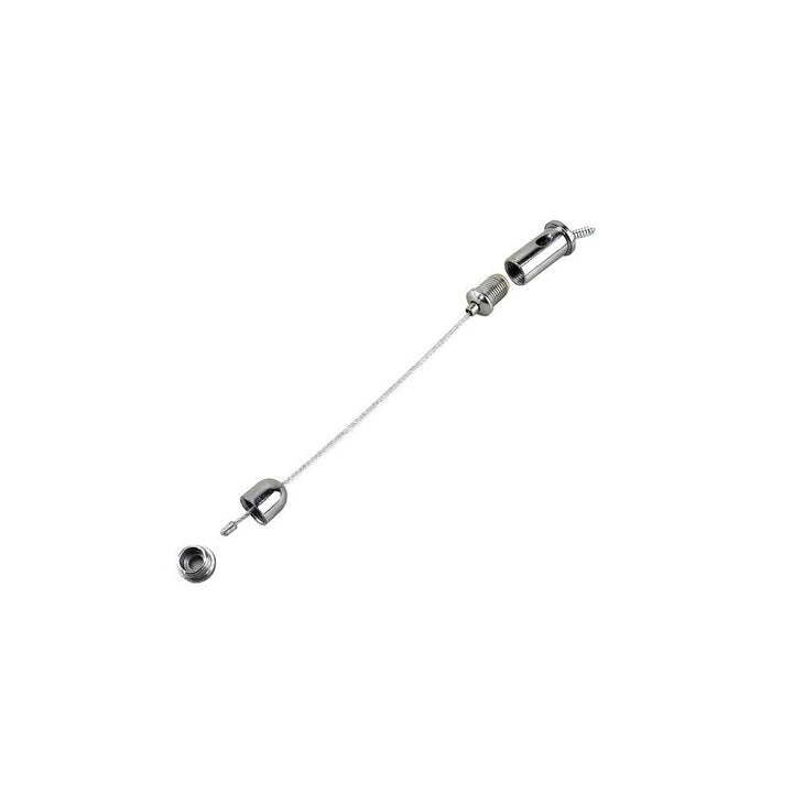 Kit de montage au plafond pour les tubes radiants Cronos, longueur de câble 1m, en acier inoxydable