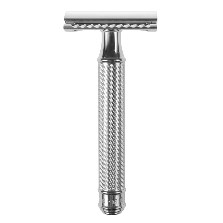 Rasoir traditionnel, lame de rasoir, laiton chromé, MÜHLE R89