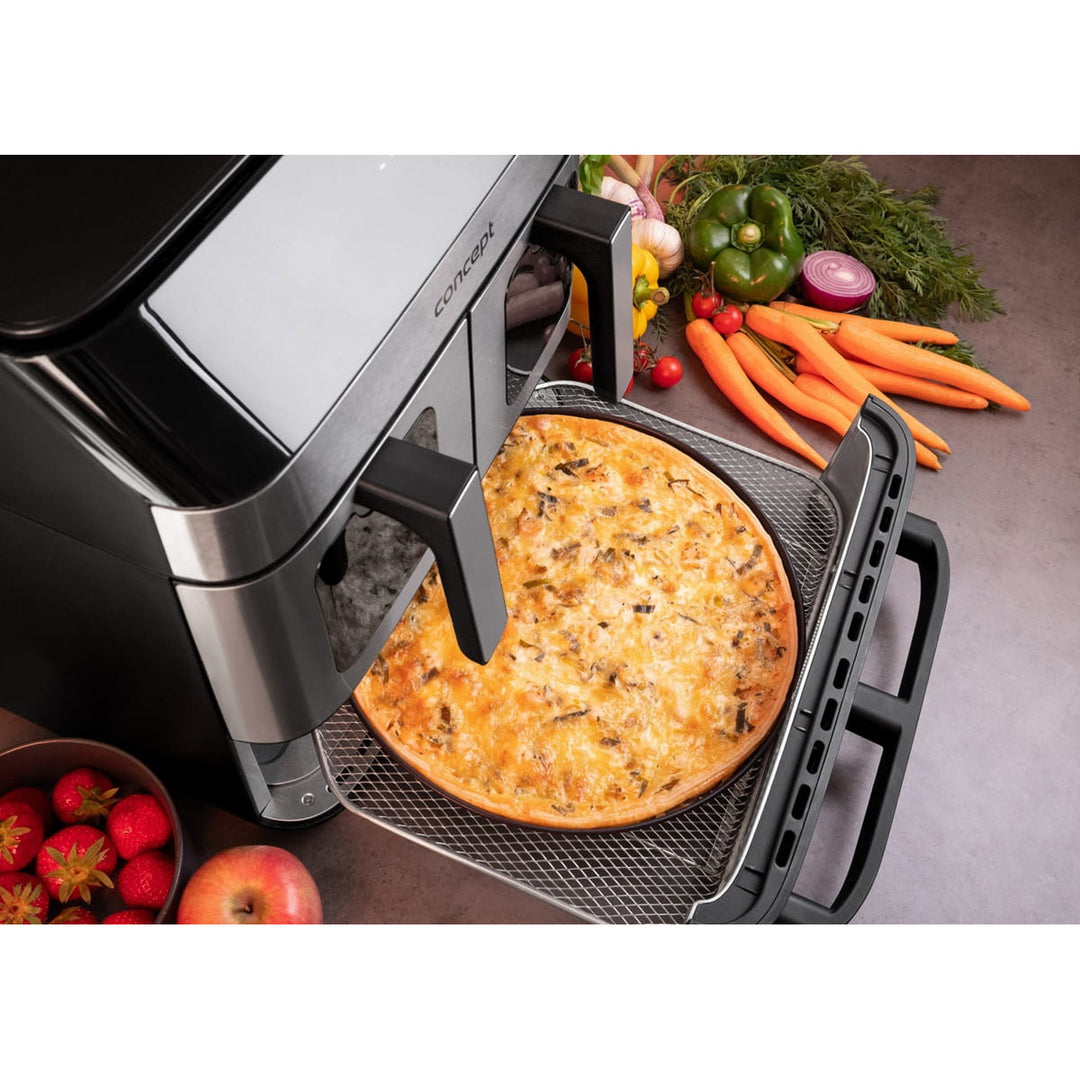 Concept friteuse sans graisse, 3 tiroirs séparés, cuisson synchronisée, 8 programmes préréglés, FR9000