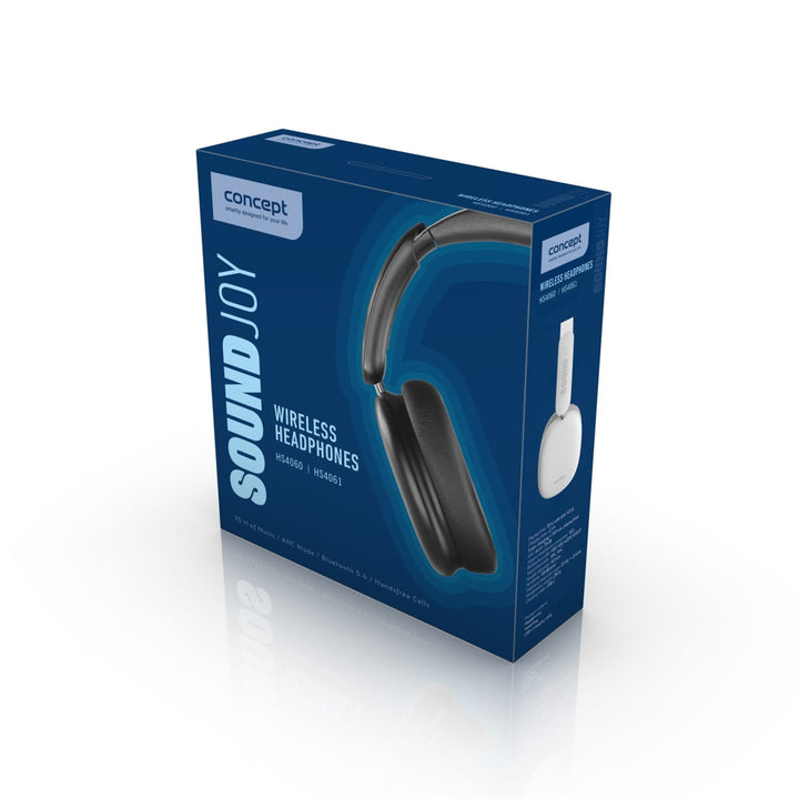 Casque intra-auriculaire sans fil Concept SoundJoy, jusqu'à 70 heures d'autonomie, Bluetooth 5.4, charge rapide, annulation active du bruit jusqu'à 33 dB, blanc, HS4061