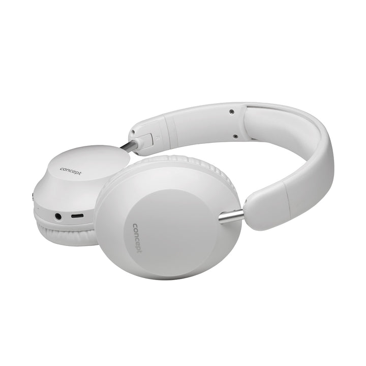 Casque intra-auriculaire sans fil Concept SoundJoy, jusqu'à 45 heures d'autonomie, Bluetooth 6.0, chargement rapide, annulation active du bruit jusqu'à 18 dB, blanc, HS4081