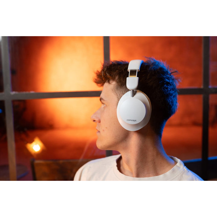 Casque intra-auriculaire sans fil Concept SoundJoy, jusqu'à 45 heures d'autonomie, Bluetooth 6.0, chargement rapide, annulation active du bruit jusqu'à 18 dB, blanc, HS4081