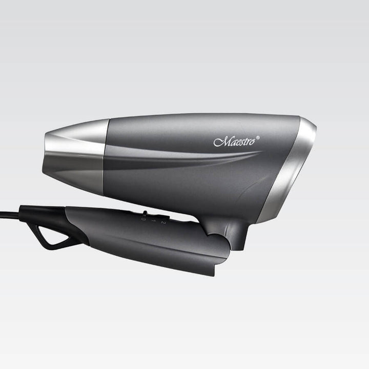 Sèche-cheveux Maestro, puissance 1400W, poignée rabattable, 2 vitesses d'air, concentrateur, MR-207