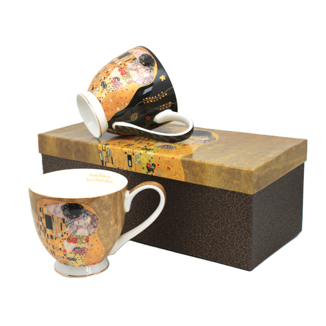 Mugs Jumbo Gustav Klimt Kiss 2 pièces, Reine Isabel