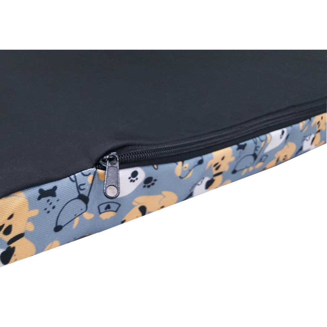 Matelas pour chien Bertoni XL, mousse, housse imperméable, motif Chiens gris, EE146