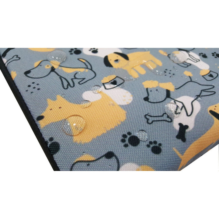 Matelas pour chien Bertoni XL, mousse, housse imperméable, motif Chiens gris, EE146