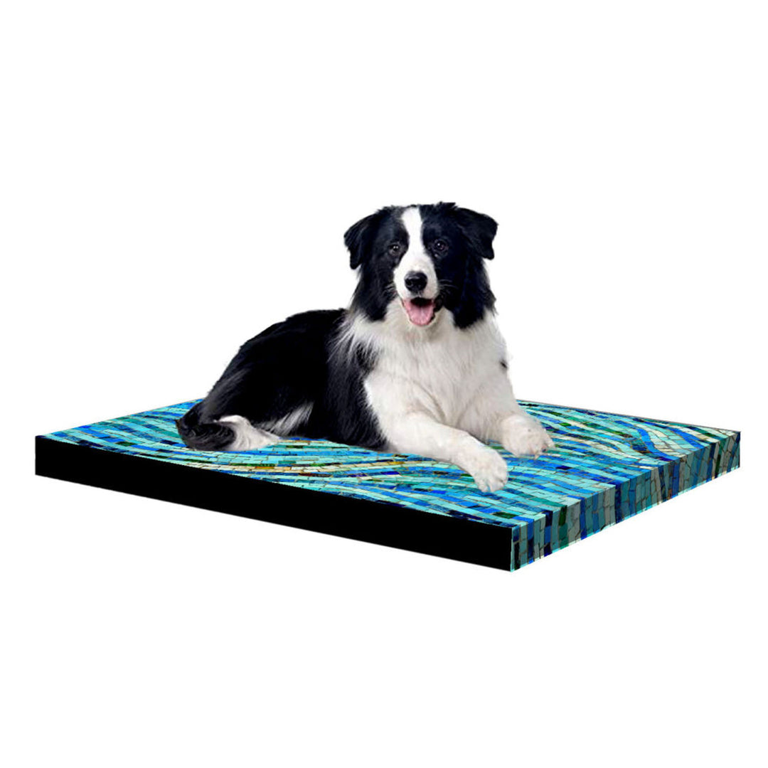 Matelas pour chien Bertoni XL, mousse, housse imperméable, motif mosaïque, EE147