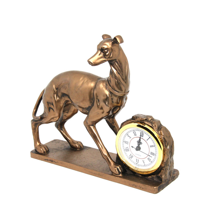 Figurine de chien, tableau, horloge, sculpture décorative en bronze, Reine Isabel
