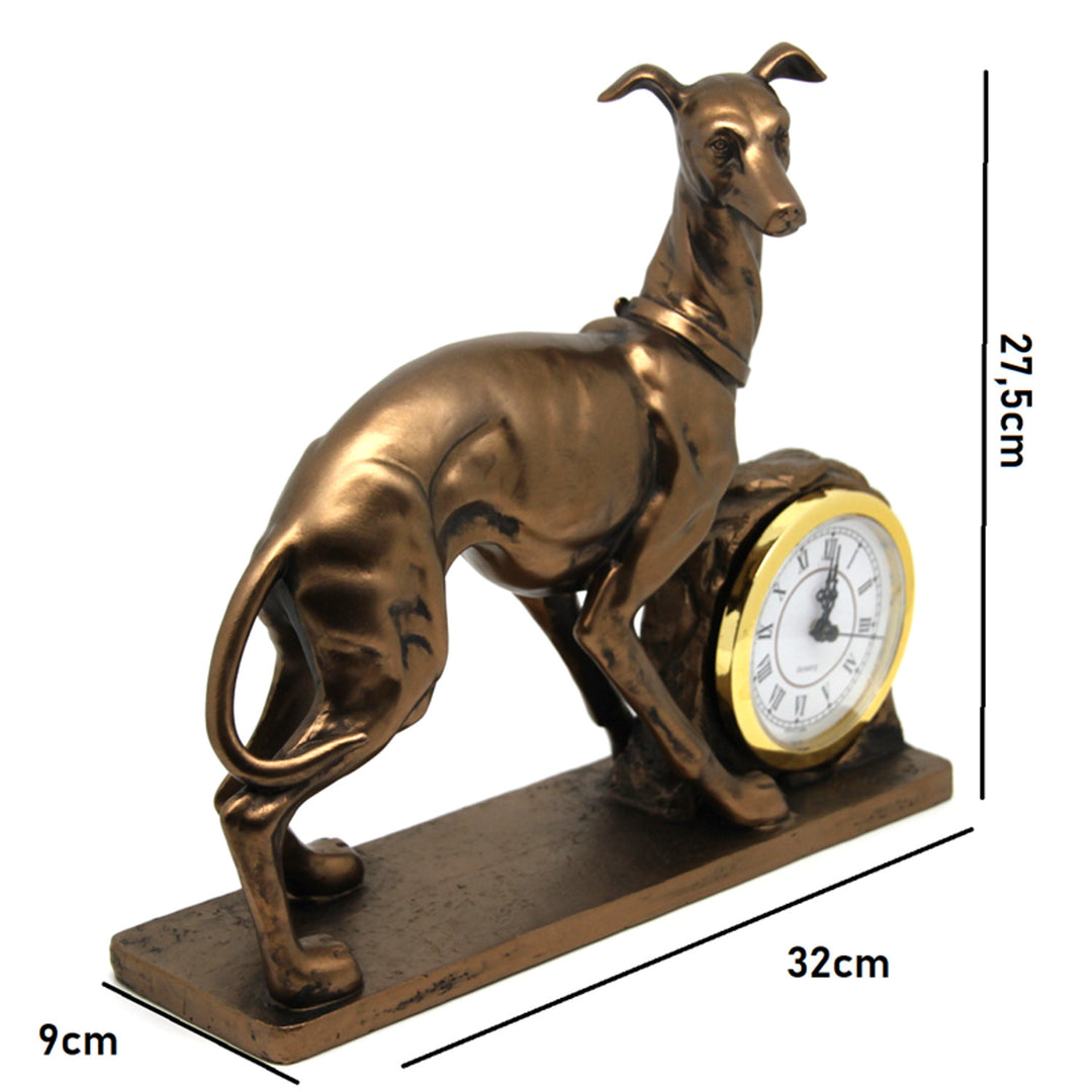 Figurine de chien, tableau, horloge, sculpture décorative en bronze, Reine Isabel