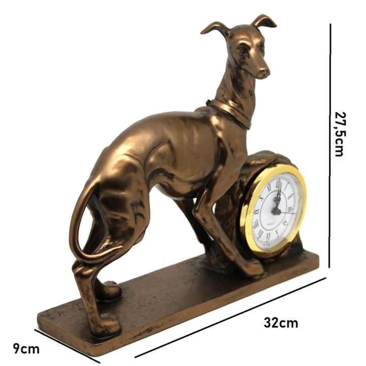 Figurine de chien, tableau, horloge, sculpture décorative en bronze, Reine Isabel