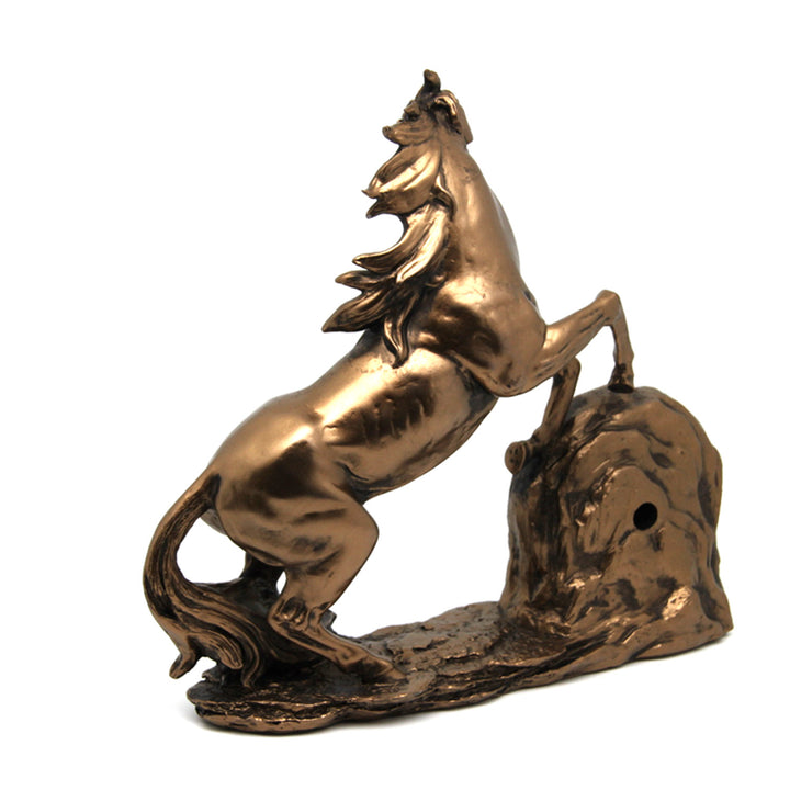 Figurine de cheval grimpant, horloge, sculpture en bronze, chiffres romains, reine Isabelle