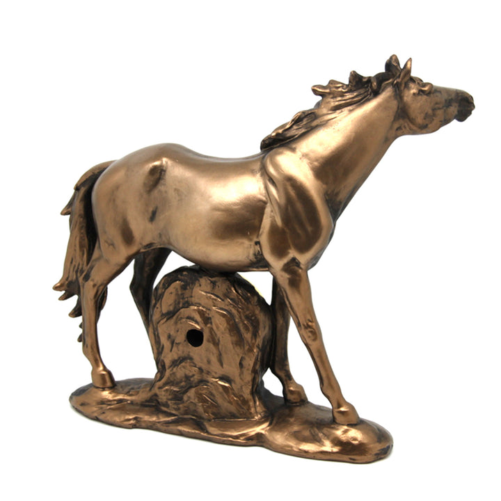 Figurine de cheval debout, horloge, sculpture décorative en bronze, Reine Isabel