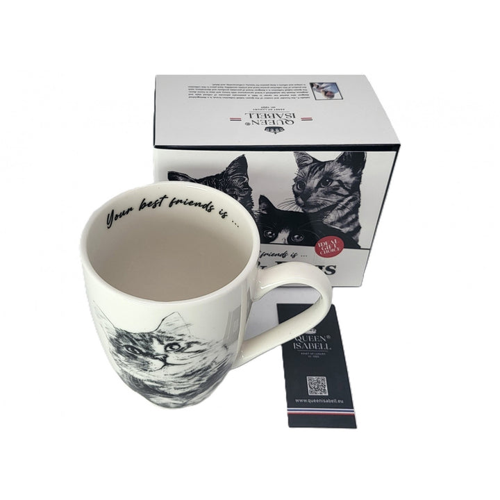 Tasse en porcelaine Reine Isabel, chat sibérien, 350ml, Q1-05201