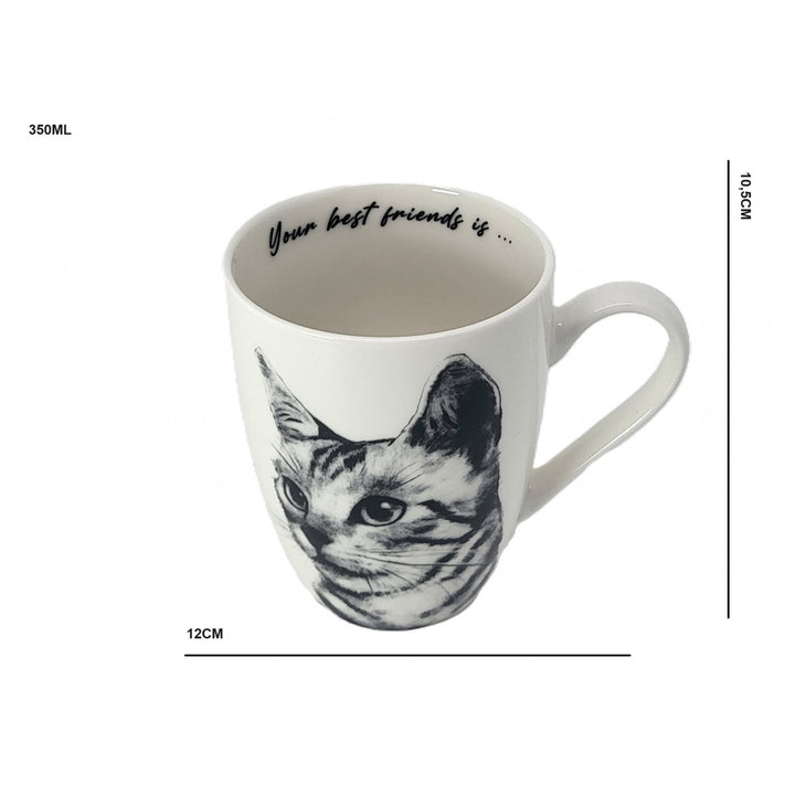 Tasse en porcelaine Reine Isabel, chat Sokake, 350ml, Q1-05218