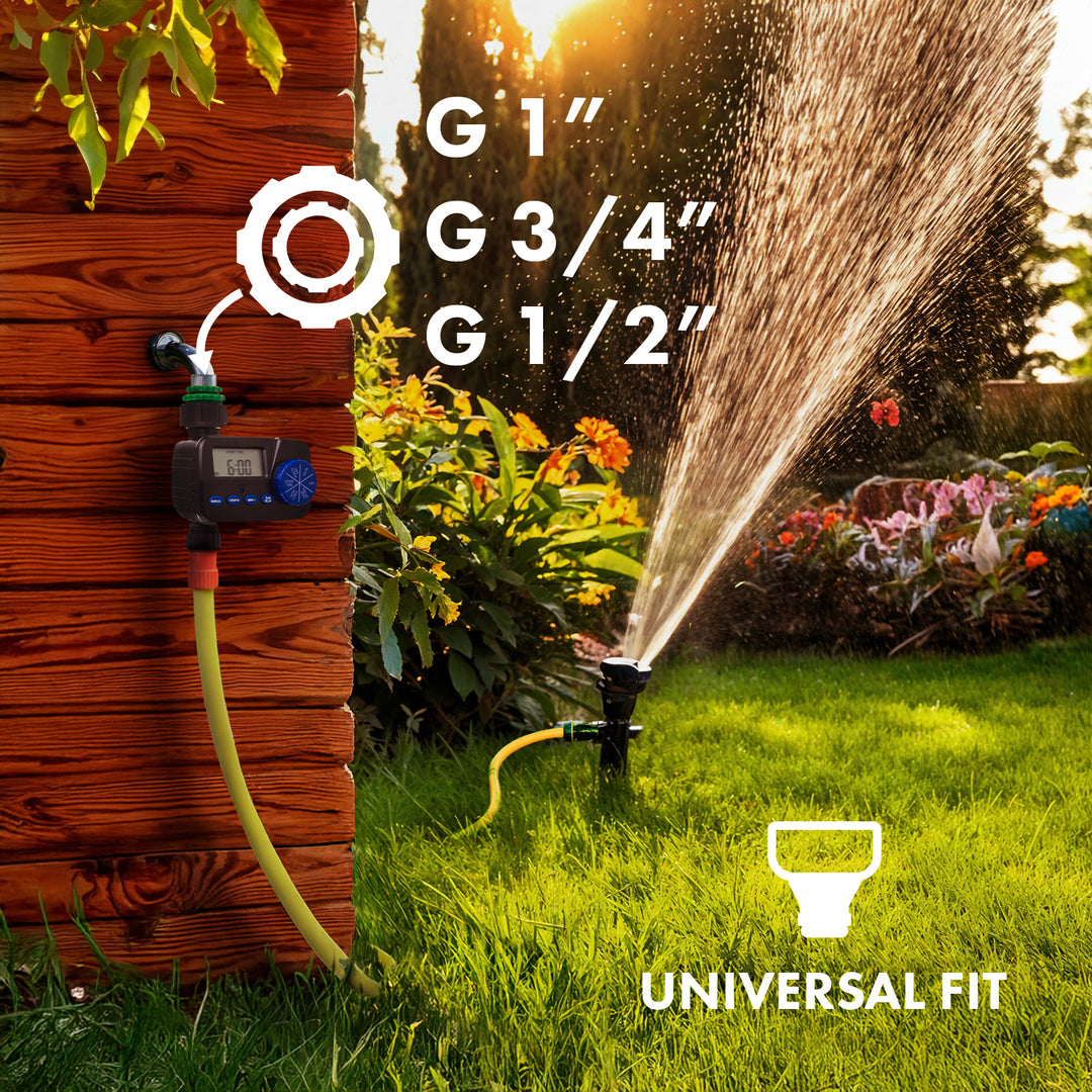 Programmateur d'irrigation électronique GreenBlue, programmateur, alimentation 2x1.5V AA, GB390 + 2x pile alcaline Varta Industrial AA