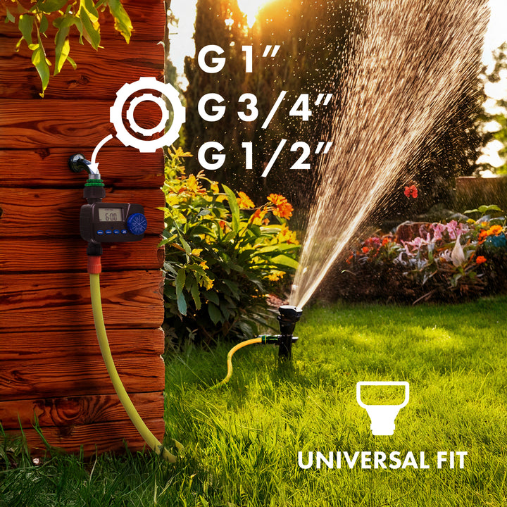 Programmateur d'irrigation électronique GreenBlue, programmateur, alimentation 2x1.5V AA, GB390 + 2x pile alcaline Varta Industrial AA