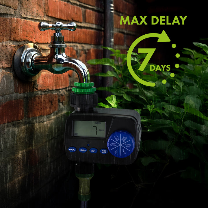 Programmateur d'irrigation électronique GreenBlue, programmateur, alimentation 2x1.5V AA, GB390 + 2x pile alcaline Varta Industrial AA