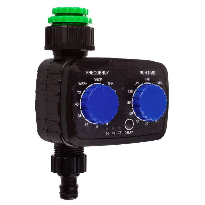 GreenBlue contrôleur électronique d'irrigation, programmateur, alimentation 2x 1.5V AA, GB391 + 2x Varta Industrial piles alcalines AA