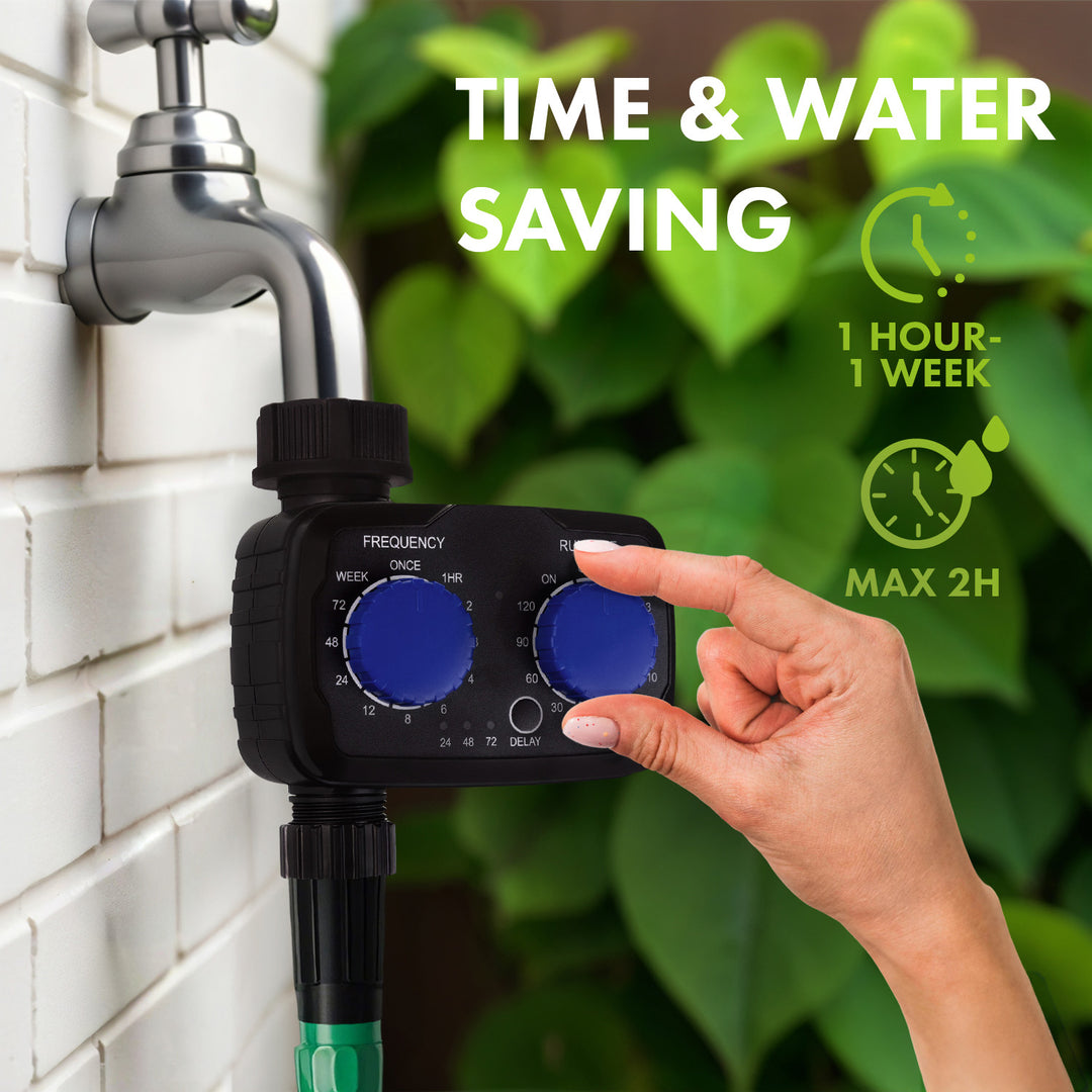 GreenBlue contrôleur électronique d'irrigation, programmateur, alimentation 2x 1.5V AA, GB391 + 2x Varta Industrial piles alcalines AA