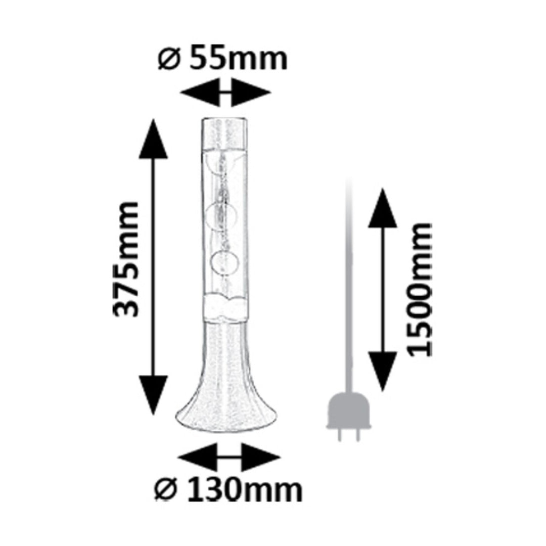 Lampe à lave Rabalux LED, 25W, 3000 K, orange, Poppilol