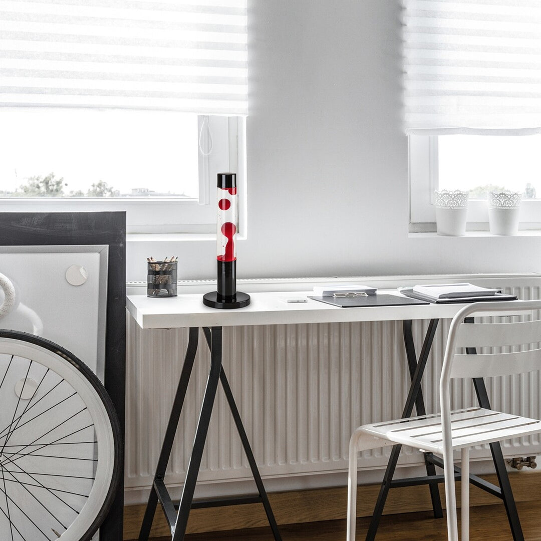 Lampe lava LED Rabalux, puissance 25 W, 3000 K, cire rouge, Lavastic