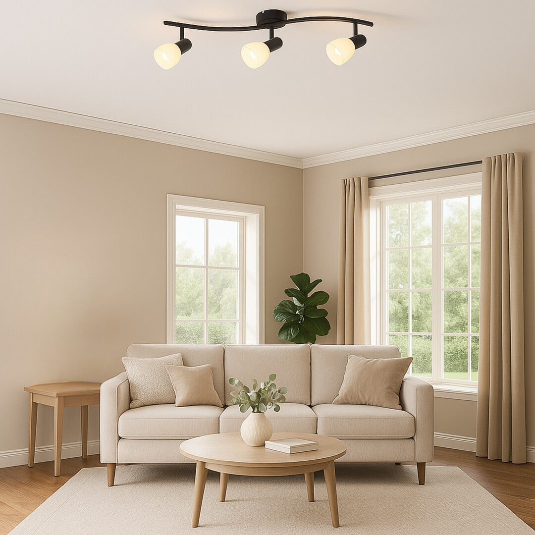 Rabalux plafonnier, spot, 3x filetage E14, IP20, noir, Soma