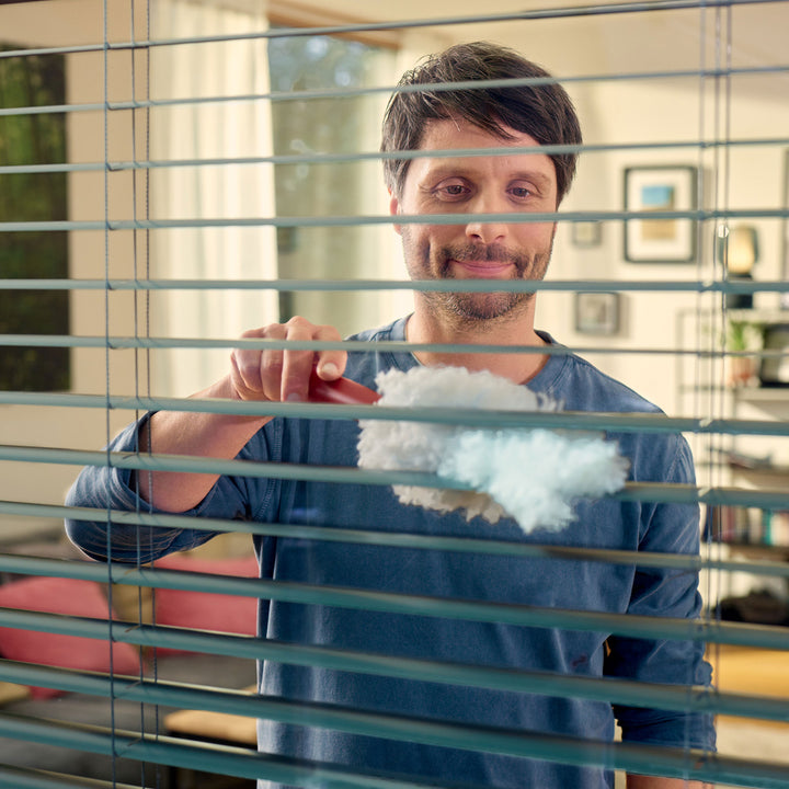 Vileda Flex&Catch balai dépoussiérant, avec manche court, 2 cartouches incluses, antidérapant, tête flexible, 179432