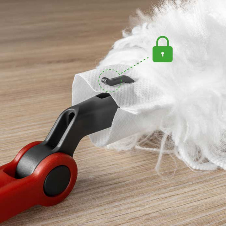 Vileda Flex&Catch balai dépoussiérant, long manche, 1 recharge incluse, antidérapant, tête flexible, 179434