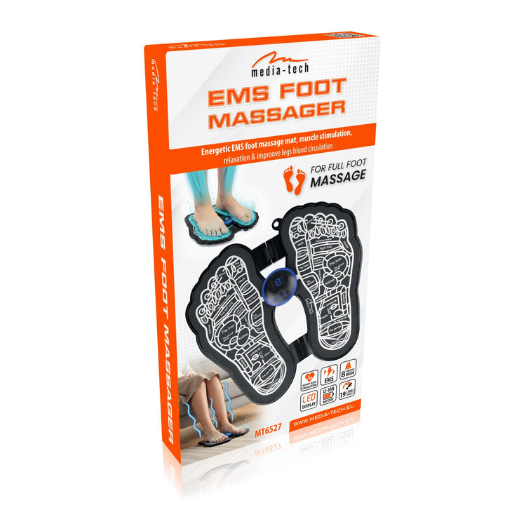 Appareil de massage des pieds Media-Tech, massage par électrostimulation EMS, 8 modes, 19 niveaux d'intensité, MT6527