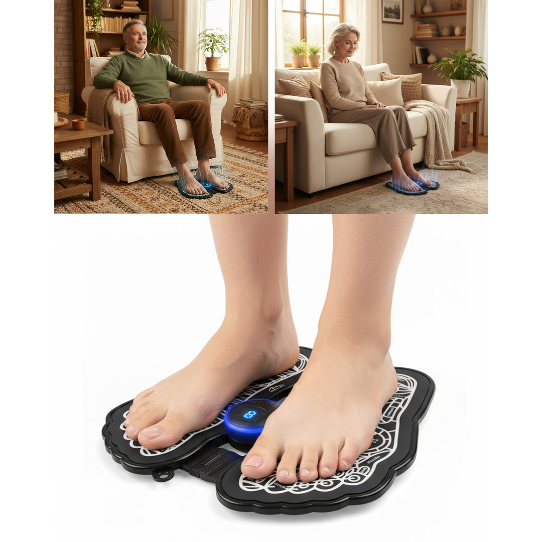 Appareil de massage des pieds Media-Tech, massage par électrostimulation EMS, 8 modes, 19 niveaux d'intensité, MT6527