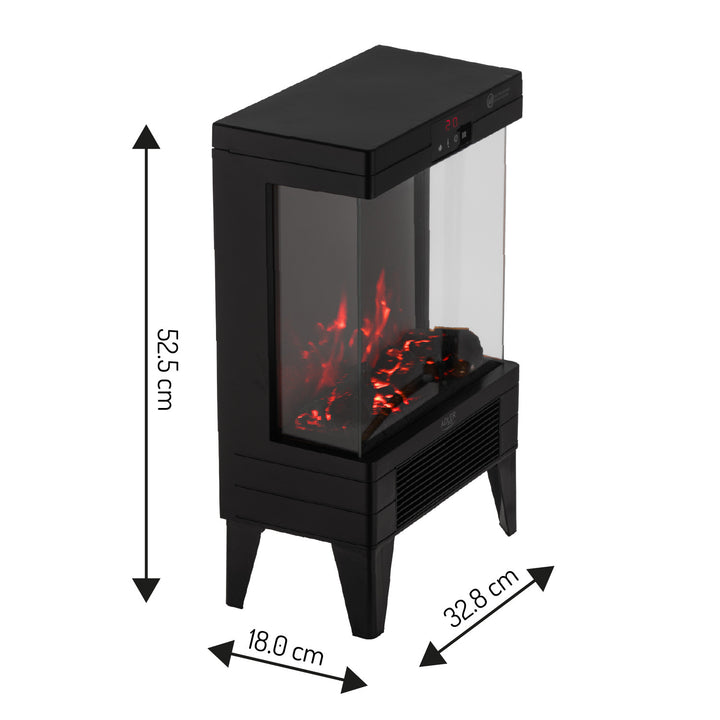 Cheminée électrique LED avec télécommande, 2 puissances de chauffe 1000W/2000W, thermostat, Adler AD 7755
