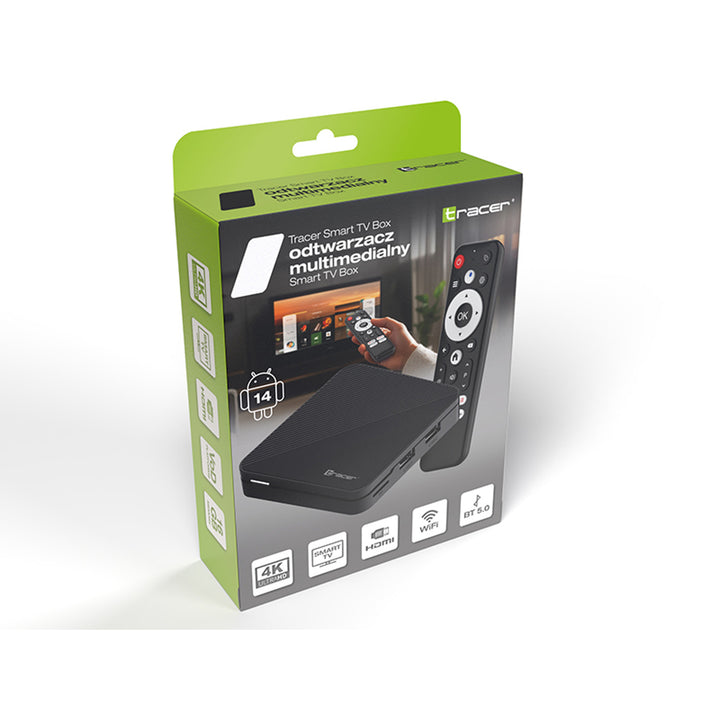 Lecteur multimédia, Android 14, 2 Go RAM, 16 Go de mémoire, Bluetooth 5.0, Wi-Fi, TV Box