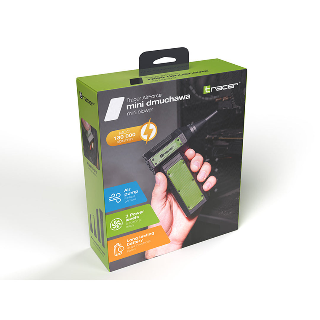 Mini-souffleur multifonctionnel, Tracer, moteur sans balais, 140 000 tours, 3 modes AirForce