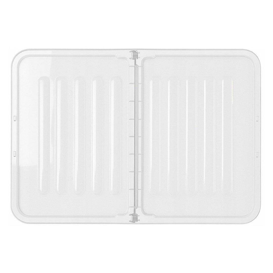 Plast Team Home Box Flex 15L conteneur à double couvercle, couvercle rabattable, clips de sécurité, transparent, 23010800