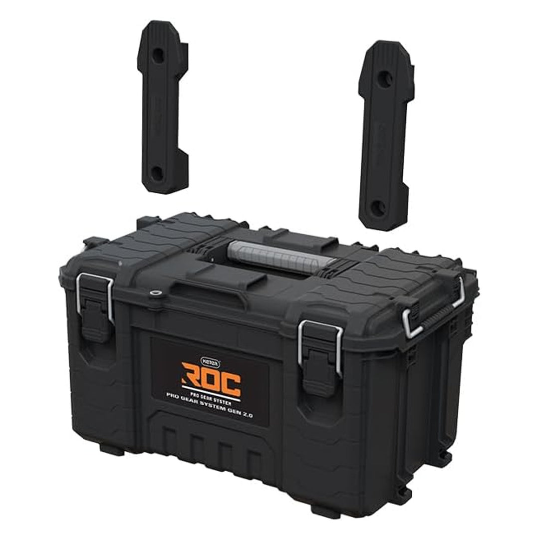 Boîte à outils Keter ROC Pro Gear 2.0, capacité de charge de 54 kg, équipée de poignées Pro Mount, organiseur inclus, possibilité de fixation murale, 256984