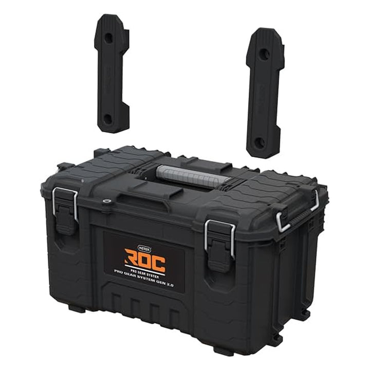 Boîte à outils Keter ROC Pro Gear 2.0, capacité de charge de 54 kg, équipée de poignées Pro Mount, organiseur inclus, possibilité de fixation murale, 256984