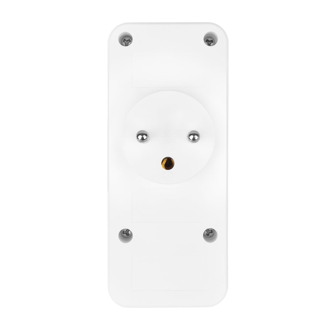 Prise de courant x3 + 4xUSB Maclean, répartiteur 3 prises, 2xUSB A, 2xUSB C PD 20W, 1x16A + 2x6A, MCE248 F/W, 2 pièces