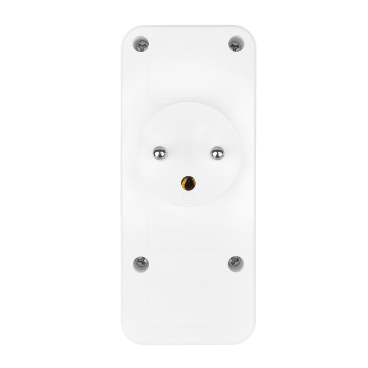 Prise de courant x3 + 4xUSB Maclean, répartiteur 3 prises, 2xUSB A, 2xUSB C PD 20W, 1x16A + 2x6A, MCE248 F/W, 3 pièces