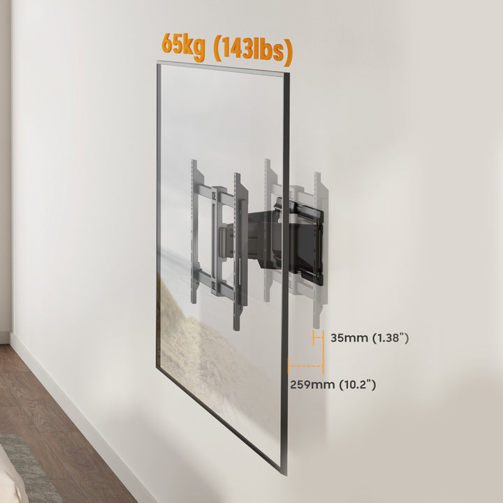 Support / fixation pour téléviseur Maclean, VESA max. 600x400, 37-90", charge max. 65 kg, noir, MC-881 N