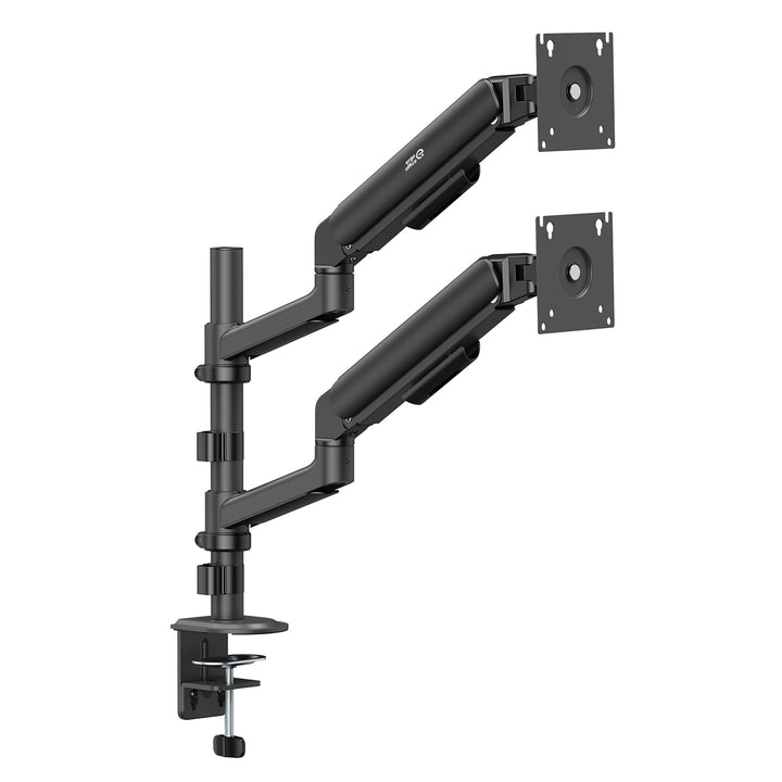 Support / fixation pour 2 écrans Ergo Office, vérin à gaz, 17"-32", 1-10 kg, noir mat, ER-692 B