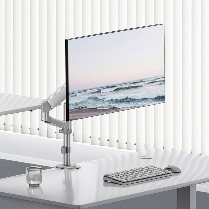 Support / fixation pour écran Ergo Office, vérin à gaz, 17"-32", 1-10 kg, blanc mat, VESA max. 100x100, ER-691 W