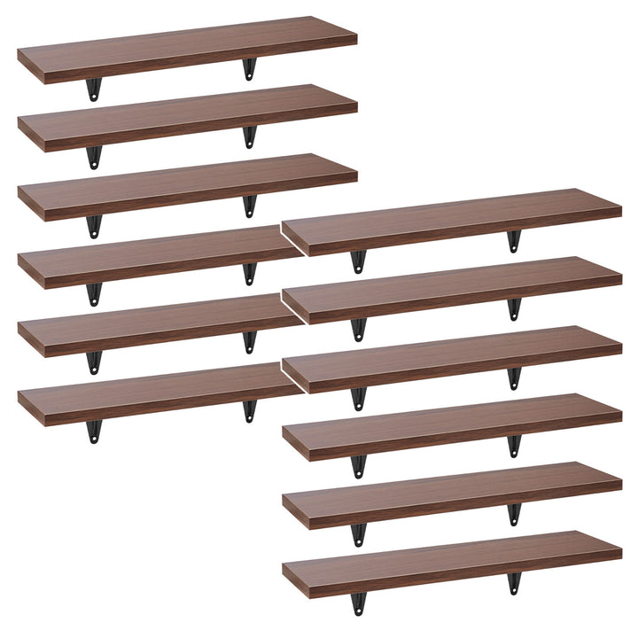 Tablettes murales Maclean, jeu de 12 pièces, 8kg max, pour montage mural, MC-331