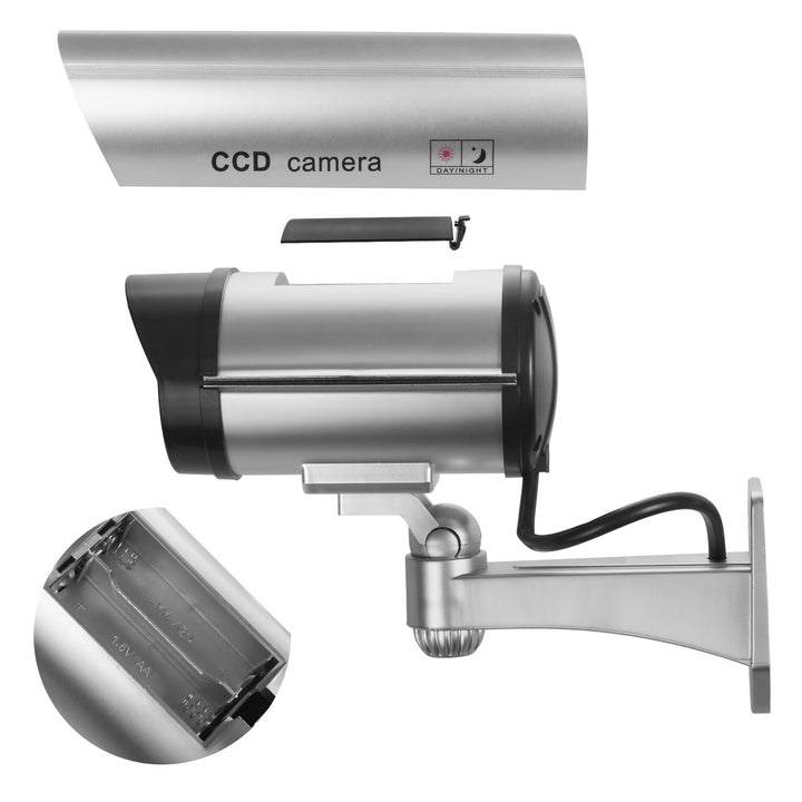 Caméra factice avec LED clignotante IR1100 S IR externe + 2 piles Varta Industrial AA
