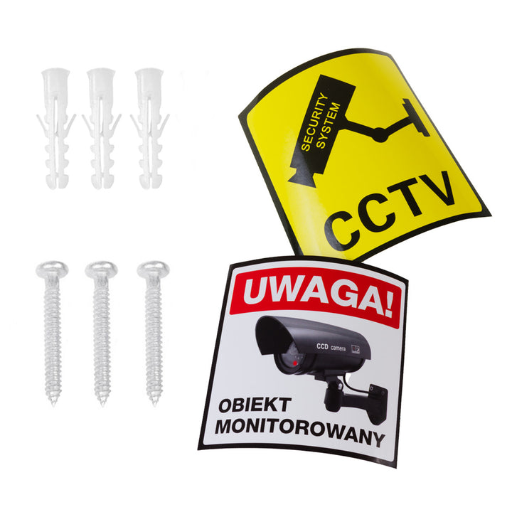 Caméra factice avec LED clignotante IR1100 S IR externe + 2 piles Varta Industrial AA