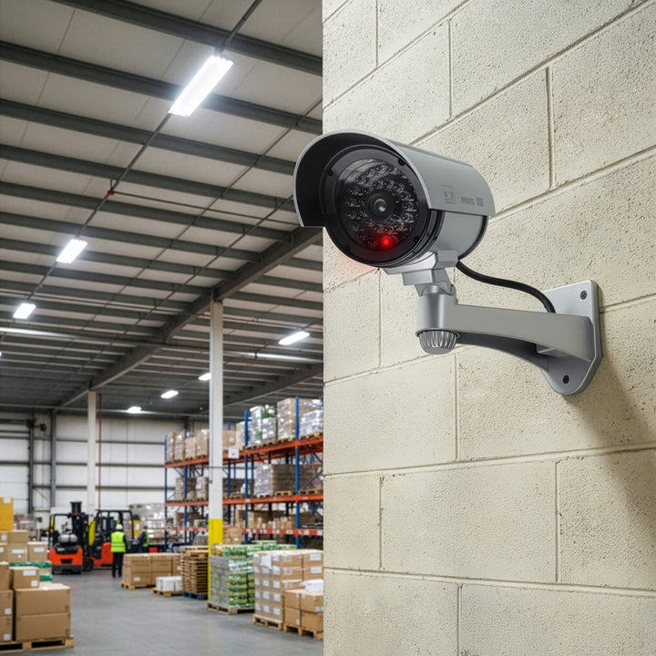 Caméra factice avec LED clignotante IR1100 S IR externe + 2 piles Varta Industrial AA