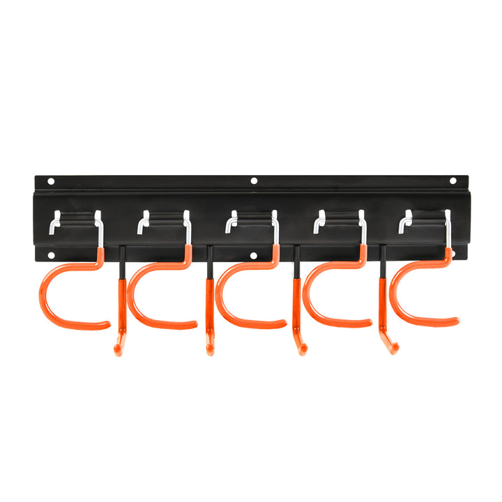 Organiseur mural pour outils de jardin Maclean, en acier, avec crochets, charge maximale de 30 kg, largeur 40 cm, MC-193