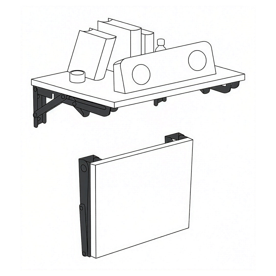 Support rabattable pour étagère murale Maclean, min. 250 mm, max. 500 mm, max. 50 kg, 2 pièces, MC-194