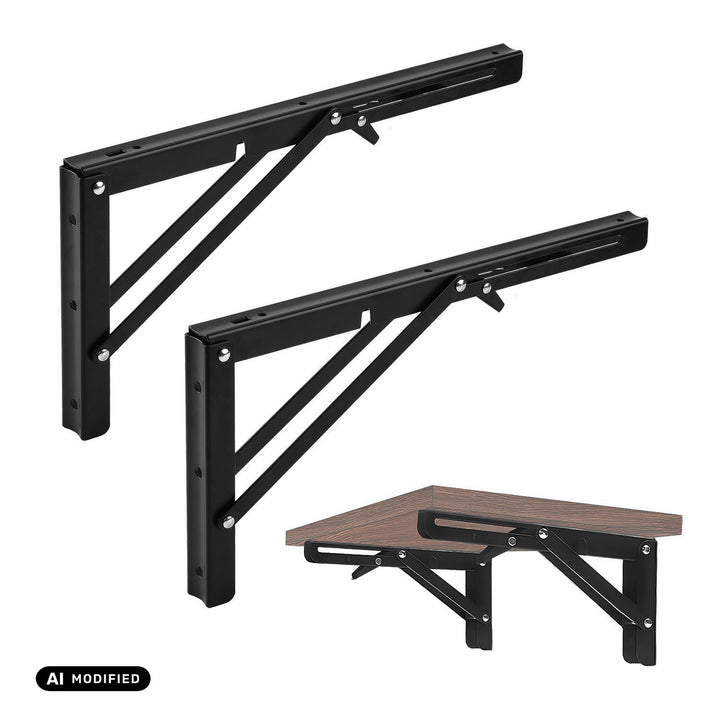 Support rabattable pour étagère murale Maclean, min. 300 mm, max. 600 mm, max. 50 kg, 2 pièces, MC-195